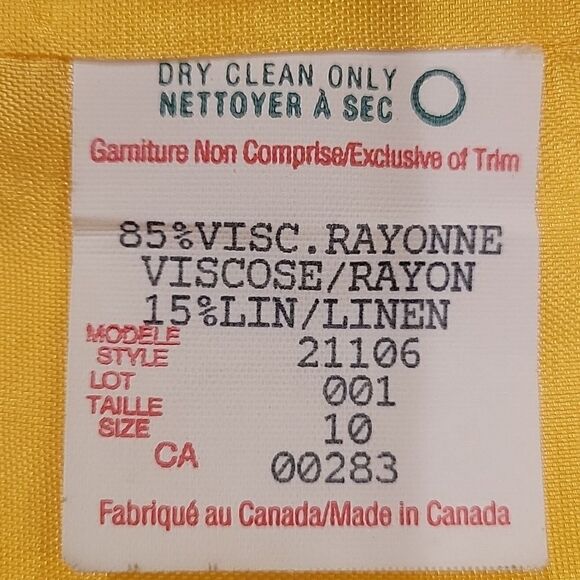 CLICHY Blazer, size 10,rayon linen - Picture 6 of 6